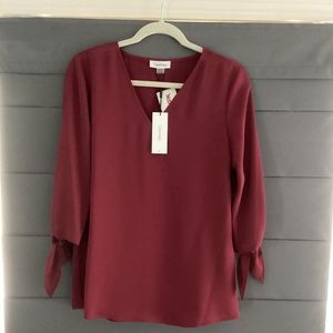 Donating to Goodwill 9/2!  Dark Red Calvin Klein Blouse